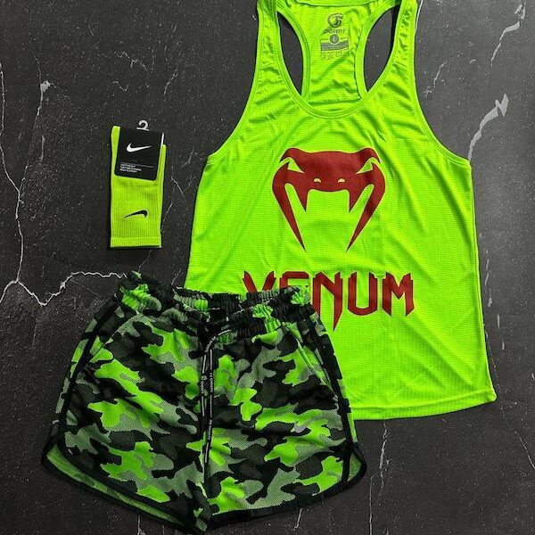 ست رکابی شلوارک ورزشی مردانه