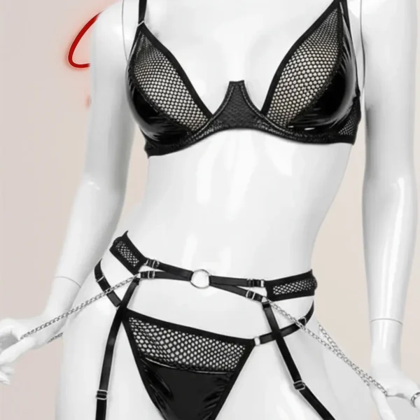 لباس زیر زنانه لاتکس مشکی هارنسی