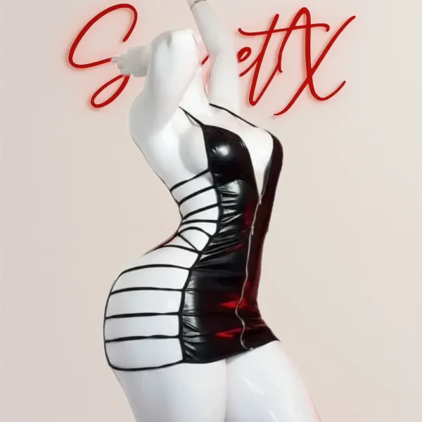 لباس خواب زنانه لاتکس مدل فانتزی رنگ مشکی