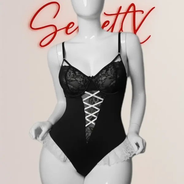 لباس خواب کاستوم خدمتکاری رنگ مشکی سفید