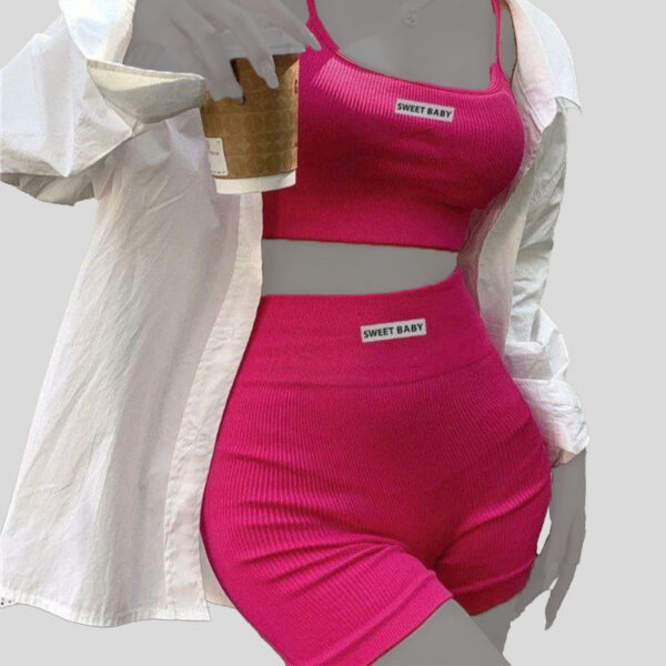 ست زنانه نیم تنه و شورتک SWEET BABY